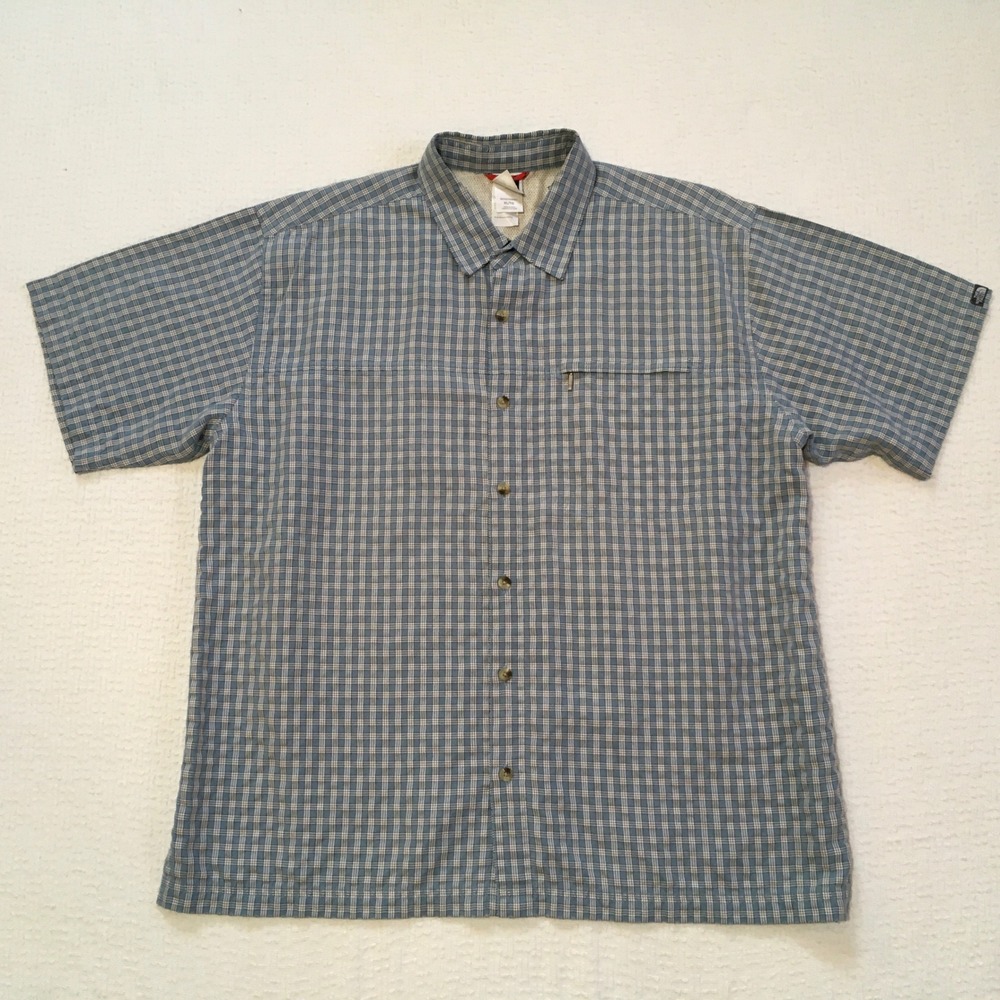 The North Face Men's Plaid Short Sleeve Button Up‎ Shirt XL TG Gorpcore